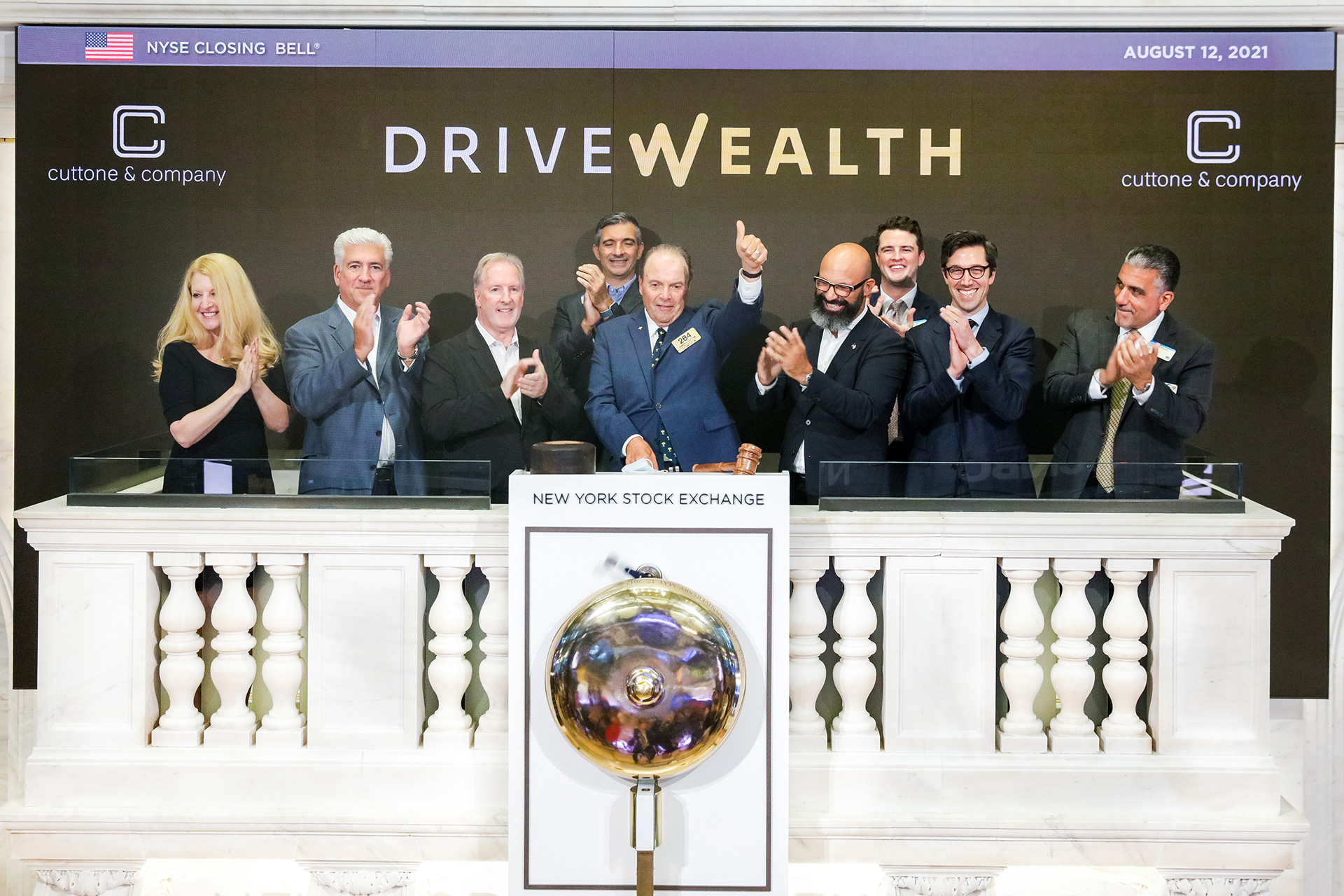 DriveWealth Rings the Closing Bell on the NYSE to Celebrate Our Acquisition of Cuttone and Company